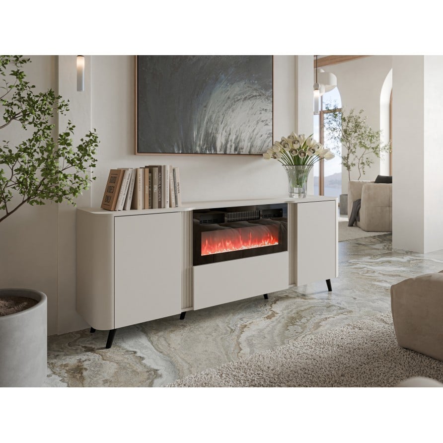 Sideboard Newort 220 EF mit Kamin ➔ Lieferung 20 €